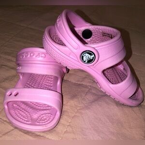 CROCS Pink Sandals-Baby/Toddler Girl's Size 6-EXCELLENT!!!WORN TWICE!!!